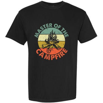 Master Of The Campfire Dad Camping Camping Dad Gift Garment-Dyed Heavyweight T-Shirt