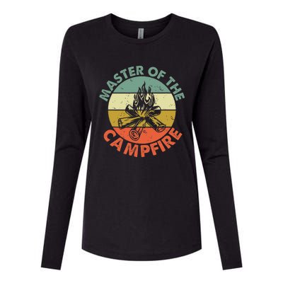 Master Of The Campfire Dad Camping Camping Dad Gift Womens Cotton Relaxed Long Sleeve T-Shirt