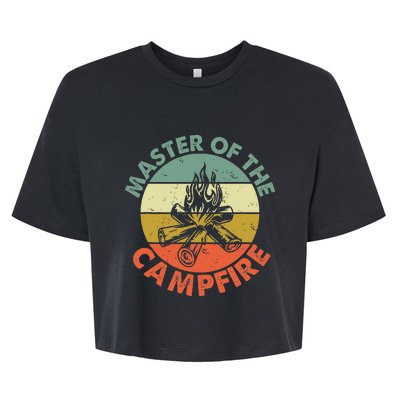 Master Of The Campfire Dad Camping Camping Dad Gift Bella+Canvas Jersey Crop Tee