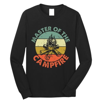 Master Of The Campfire Dad Camping Camping Dad Gift Long Sleeve Shirt