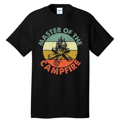 Master Of The Campfire Dad Camping Camping Dad Gift Tall T-Shirt