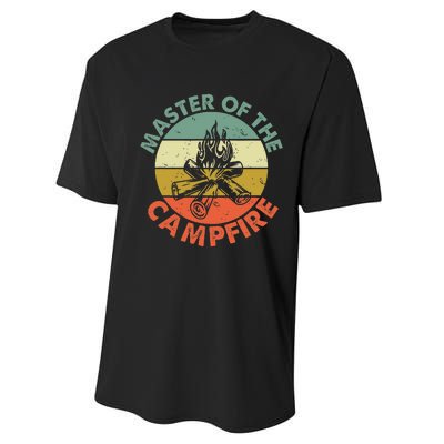 Master Of The Campfire Dad Camping Camping Dad Gift Performance Sprint T-Shirt