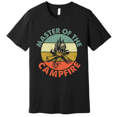 Master Of The Campfire Dad Camping Camping Dad Gift Premium T-Shirt