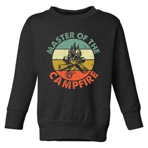 Master Of The Campfire Dad Camping Camping Dad Gift Toddler Sweatshirt