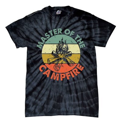 Master Of The Campfire Dad Camping Camping Dad Gift Tie-Dye T-Shirt