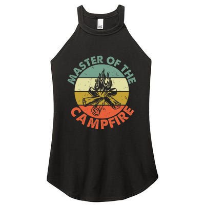 Master Of The Campfire Dad Camping Camping Dad Gift Women’s Perfect Tri Rocker Tank