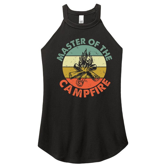 Master Of The Campfire Dad Camping Camping Dad Gift Women's Perfect Tri Rocker Tank