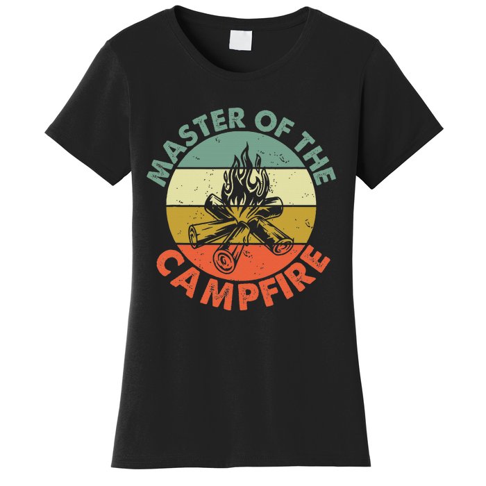 Master Of The Campfire Dad Camping Camping Dad Gift Women's T-Shirt