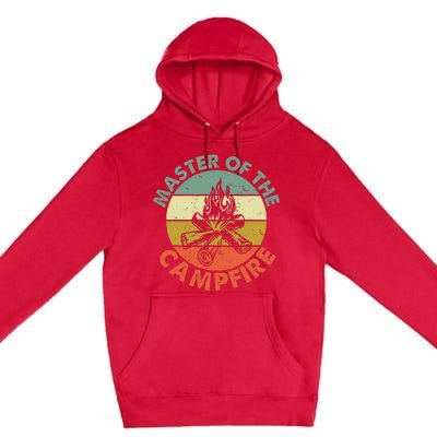 Master Of The Campfire Dad Camping Camping Dad Gift Premium Pullover Hoodie