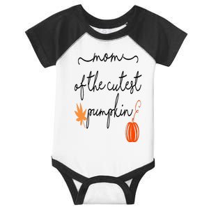 Mom of the Cutest Pumpkin Mom and Daughter Matching  Infant Baby Jersey Bodysuit