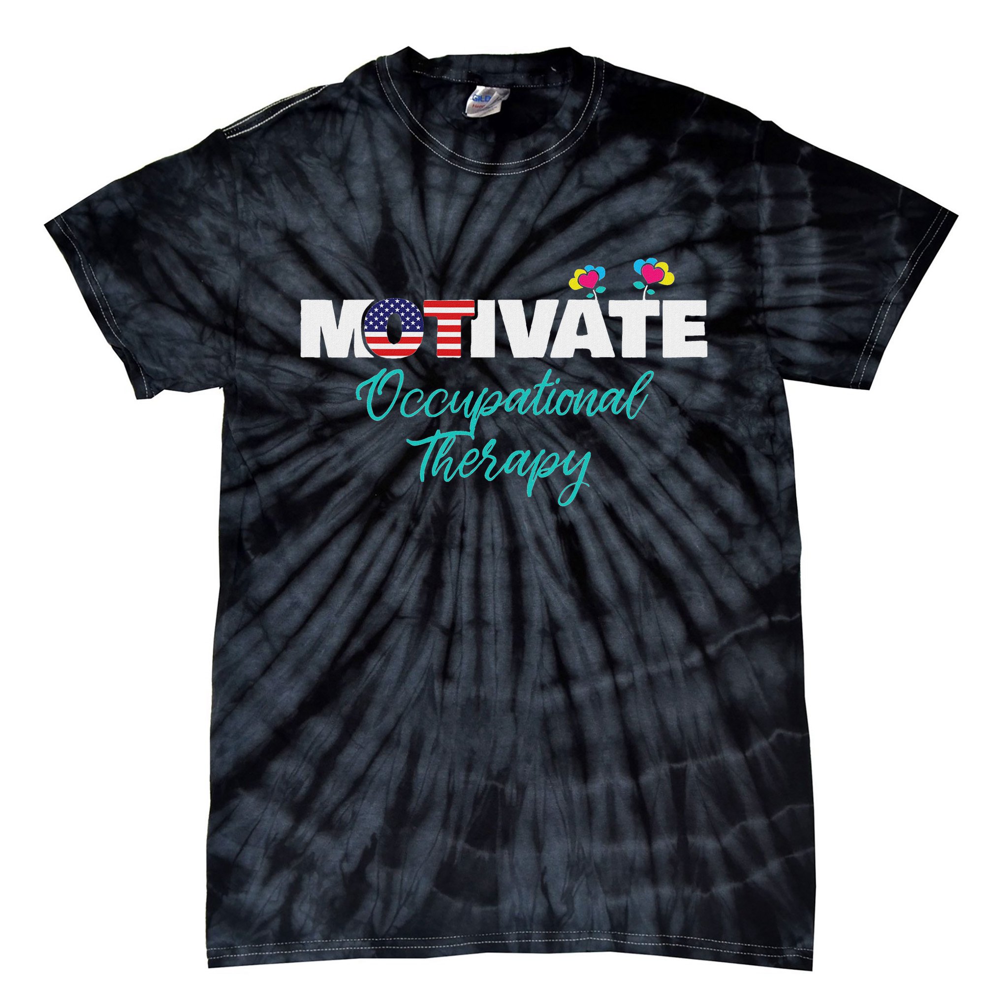 Motivate Occupational Therapy Ot Therapist Ota Gift Tie-Dye T-Shirt
