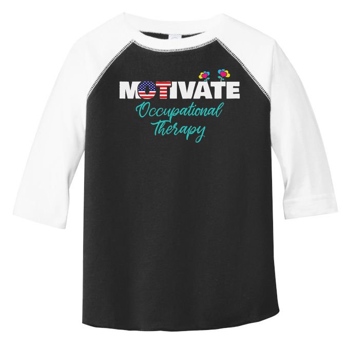 Motivate Occupational Therapy Ot Therapist Ota Gift Toddler Fine Jersey T-Shirt