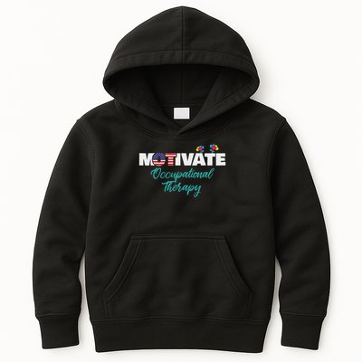 Motivate Occupational Therapy Ot Therapist Ota Gift Kids Hoodie