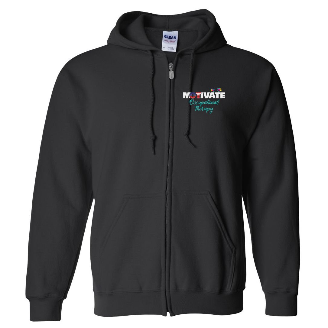 Motivate Occupational Therapy Ot Therapist Ota Gift Full Zip Hoodie