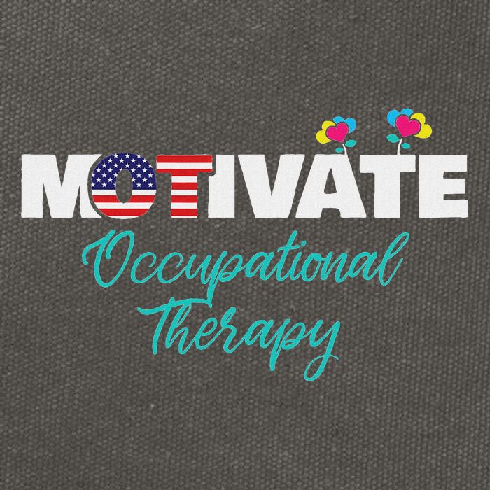 Motivate Occupational Therapy Ot Therapist Ota Gift Cotton Canvas Backpack