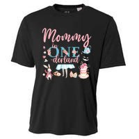 Mommy Of The Birthday Girl Mommy In Onderland 1st Birthday Cooling Performance Crew T-Shirt