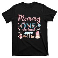 Mommy Of The Birthday Girl Mommy In Onderland 1st Birthday T-Shirt