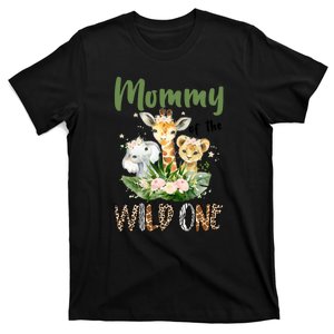 Mom Of The Wild One Zoo Theme Birthday Safari Jungle Animal T-Shirt