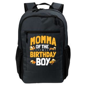 Momma Of The Birthday Boy Construction Worker Bday Party Daily Commute Backpack