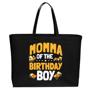 Momma Of The Birthday Boy Construction Worker Bday Party Cotton Canvas Jumbo Tote