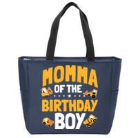 Momma Of The Birthday Boy Construction Worker Bday Party Zip Tote Bag