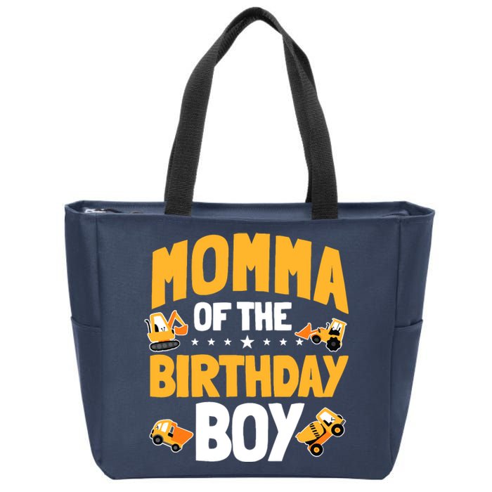 Momma Of The Birthday Boy Construction Worker Bday Party Zip Tote Bag