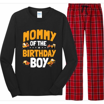 Mommy Of The Birthday Boy Construction Worker Bday Party Long Sleeve Pajama Set