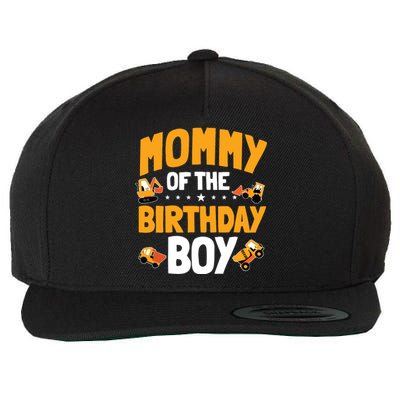 Mommy Of The Birthday Boy Construction Worker Bday Party Wool Snapback Cap