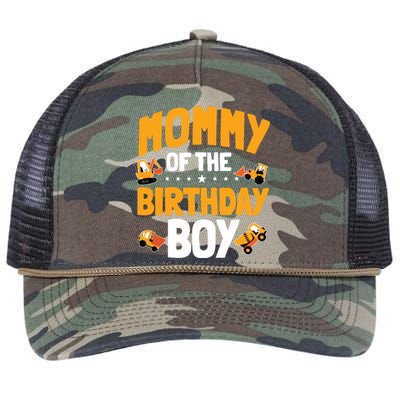 Mommy Of The Birthday Boy Construction Worker Bday Party Retro Rope Trucker Hat Cap