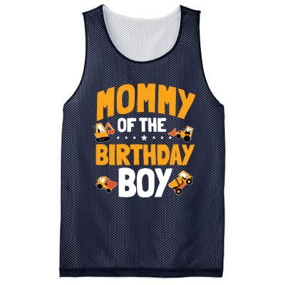 Mommy Of The Birthday Boy Construction Worker Bday Party Mesh Reversible Basketball Jersey Tank