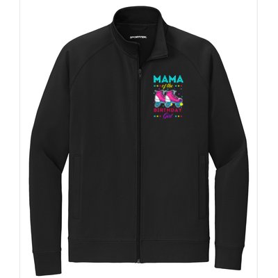 Mama of the Birthday Roller Skates Bday Skating Theme Stretch Full-Zip Cadet Jacket