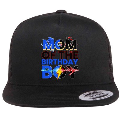 Mom Of The Birthday Boy Hedgehog Family Party Decorations Flat Bill Trucker Hat