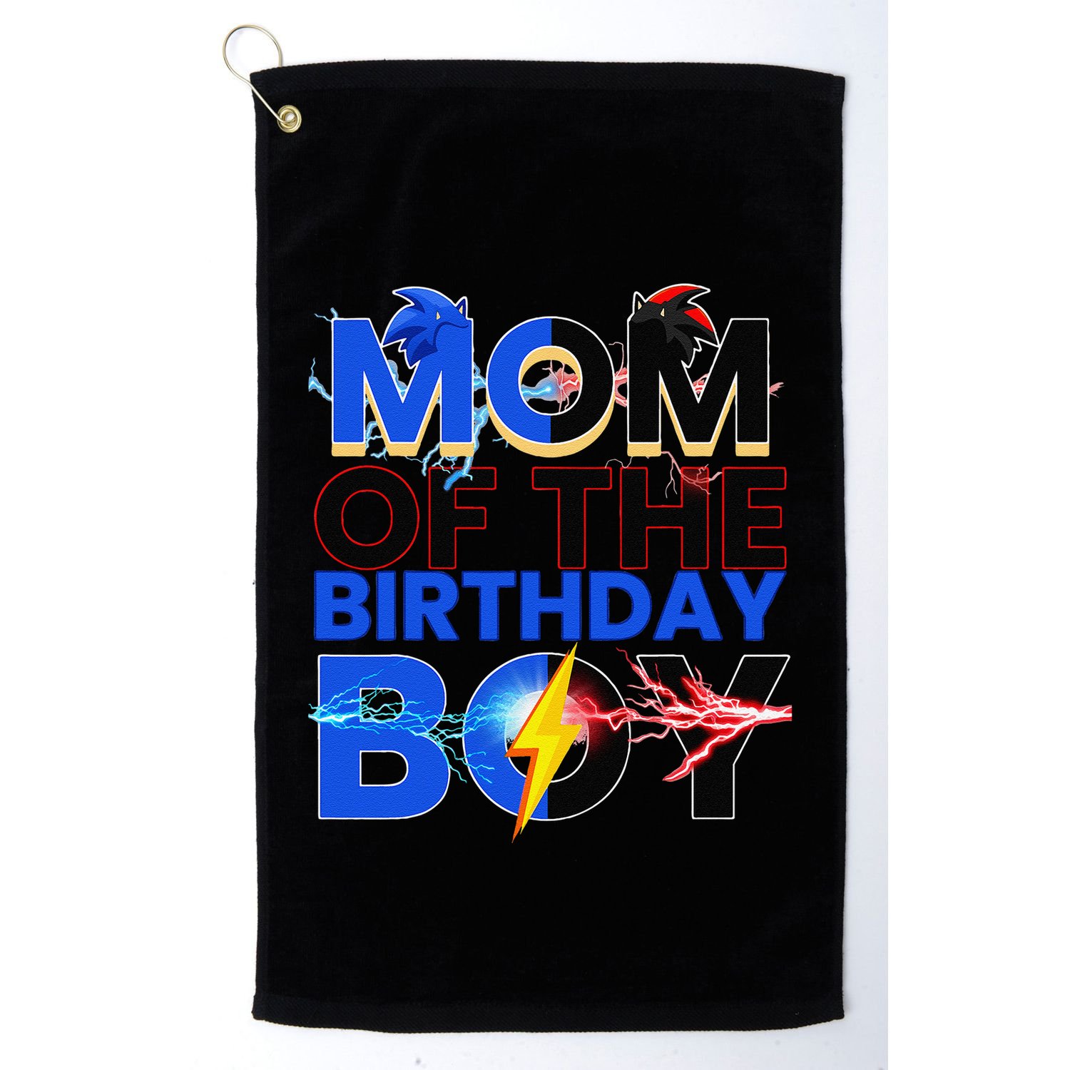 Mom Of The Birthday Boy Hedgehog Family Party Decorations Golf Towel