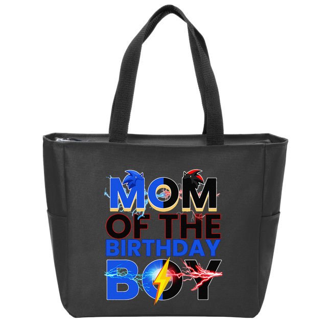 Mom Of The Birthday Boy Hedgehog Family Party Decorations Zip Tote Bag