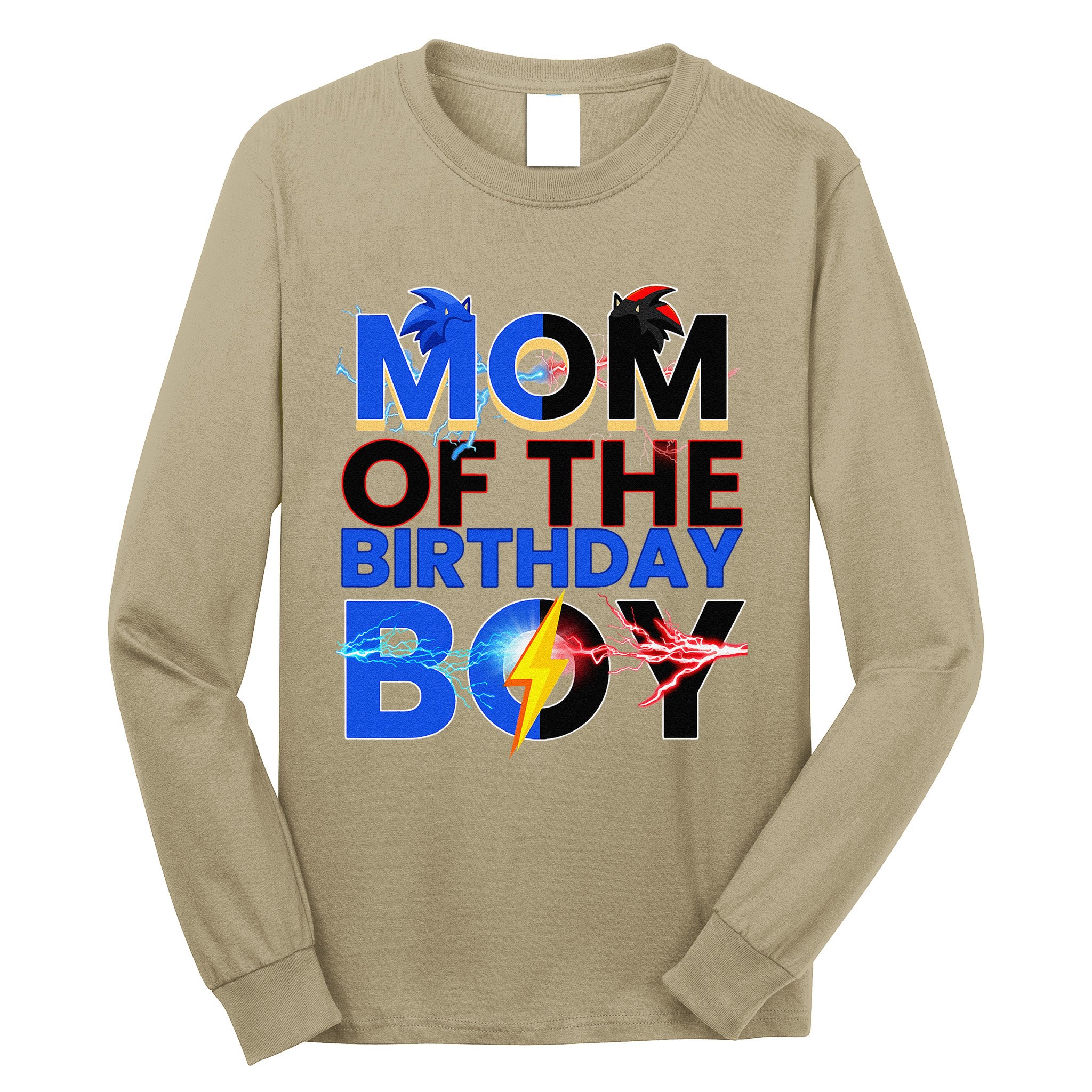 Mom Of The Birthday Boy Hedgehog Family Party Decorations Long Sleeve Shirt