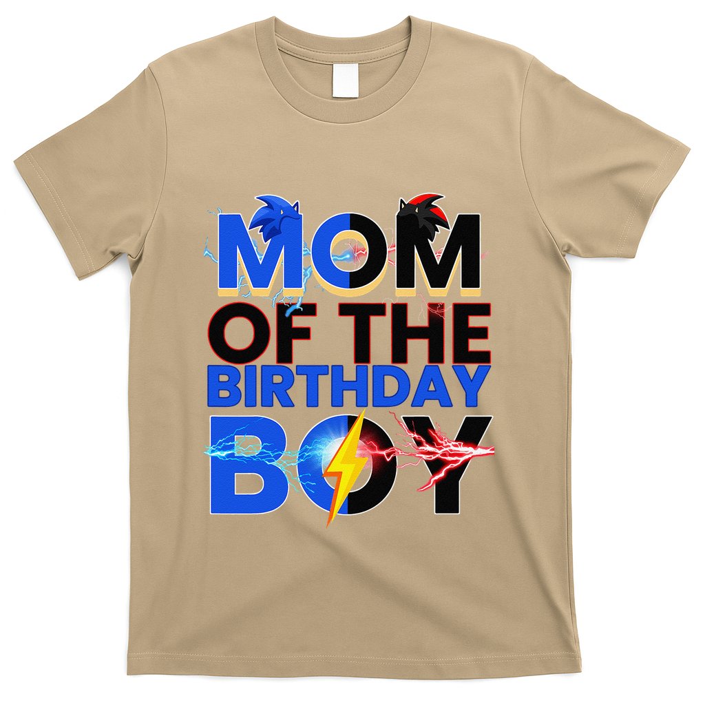 Mom Of The Birthday Boy Hedgehog Family Party Decorations T-Shirt