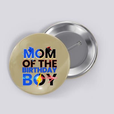 Mom Of The Birthday Boy Hedgehog Family Party Decorations Button