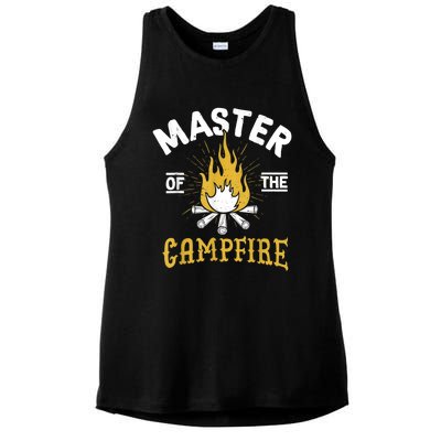 Master Of The Campfire Camping & Outdoors Gift Ladies PosiCharge Tri-Blend Wicking Tank