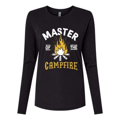 Master Of The Campfire Camping & Outdoors Gift Womens Cotton Relaxed Long Sleeve T-Shirt