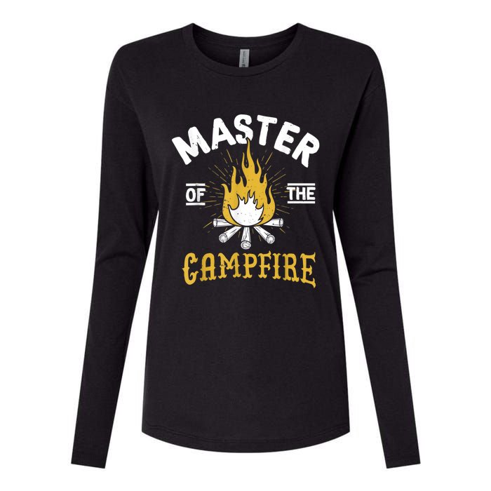 Master Of The Campfire Camping & Outdoors Gift Womens Cotton Relaxed Long Sleeve T-Shirt