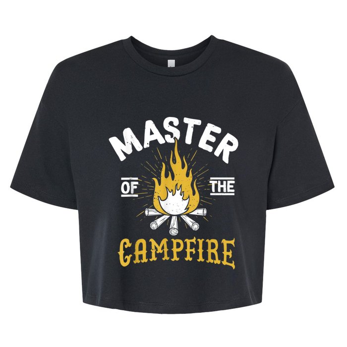 Master Of The Campfire Camping & Outdoors Gift Bella+Canvas Jersey Crop Tee