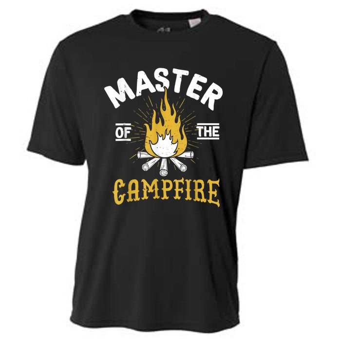 Master Of The Campfire Camping & Outdoors Gift Cooling Performance Crew T-Shirt