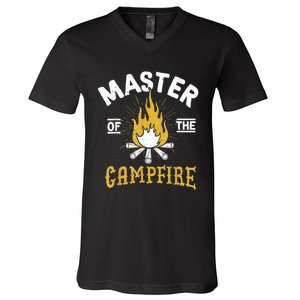 Master Of The Campfire Camping & Outdoors Gift V-Neck T-Shirt