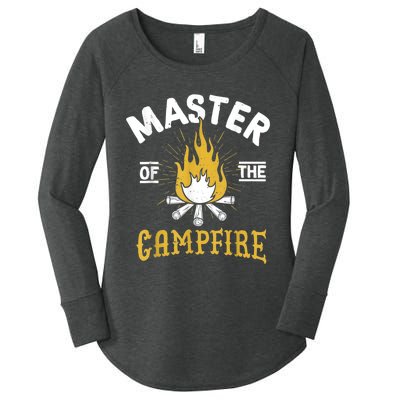 Master Of The Campfire Camping & Outdoors Gift Women's Perfect Tri Tunic Long Sleeve Shirt