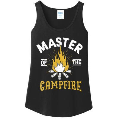 Master Of The Campfire Camping & Outdoors Gift Ladies Essential Tank