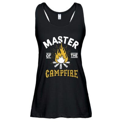 Master Of The Campfire Camping & Outdoors Gift Ladies Essential Flowy Tank