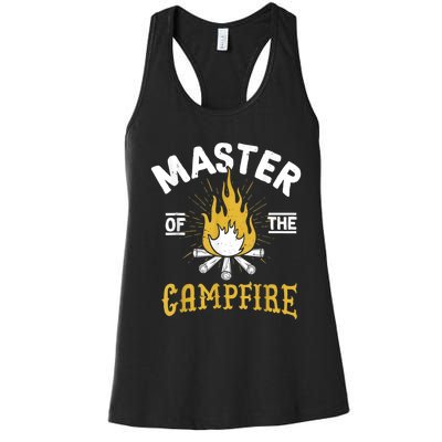 Master Of The Campfire Camping & Outdoors Gift Women's Racerback Tank