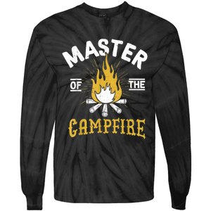 Master Of The Campfire Camping & Outdoors Gift Tie-Dye Long Sleeve Shirt