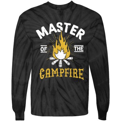 Master Of The Campfire Camping & Outdoors Gift Tie-Dye Long Sleeve Shirt