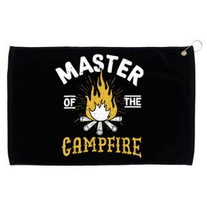 Master Of The Campfire Camping & Outdoors Gift Grommeted Golf Towel